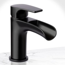 Miseno MNO5882L Cascade 1 Hole Bathroom Faucet - - Black