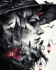 Halloween Witch Paint by Numbers Kit for Adults 16x20 Inch Wall Art