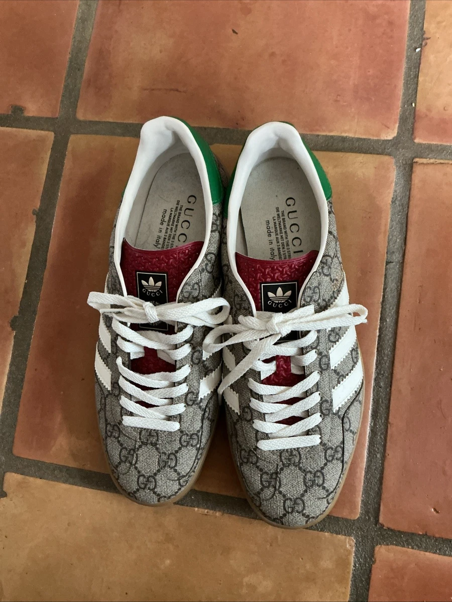 adidas gazelle silver green womens Gucci x Adidas Gazelle Beige GG Monogram