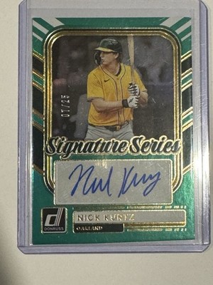 2026 Donruss Nick Kurtz Signature Series Green Auto /25 SS-NK A's