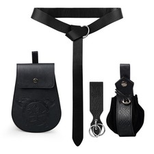 Viking Embossed Belt Pouch Medieval Bag Coin Purse Renaissance Costume Access...