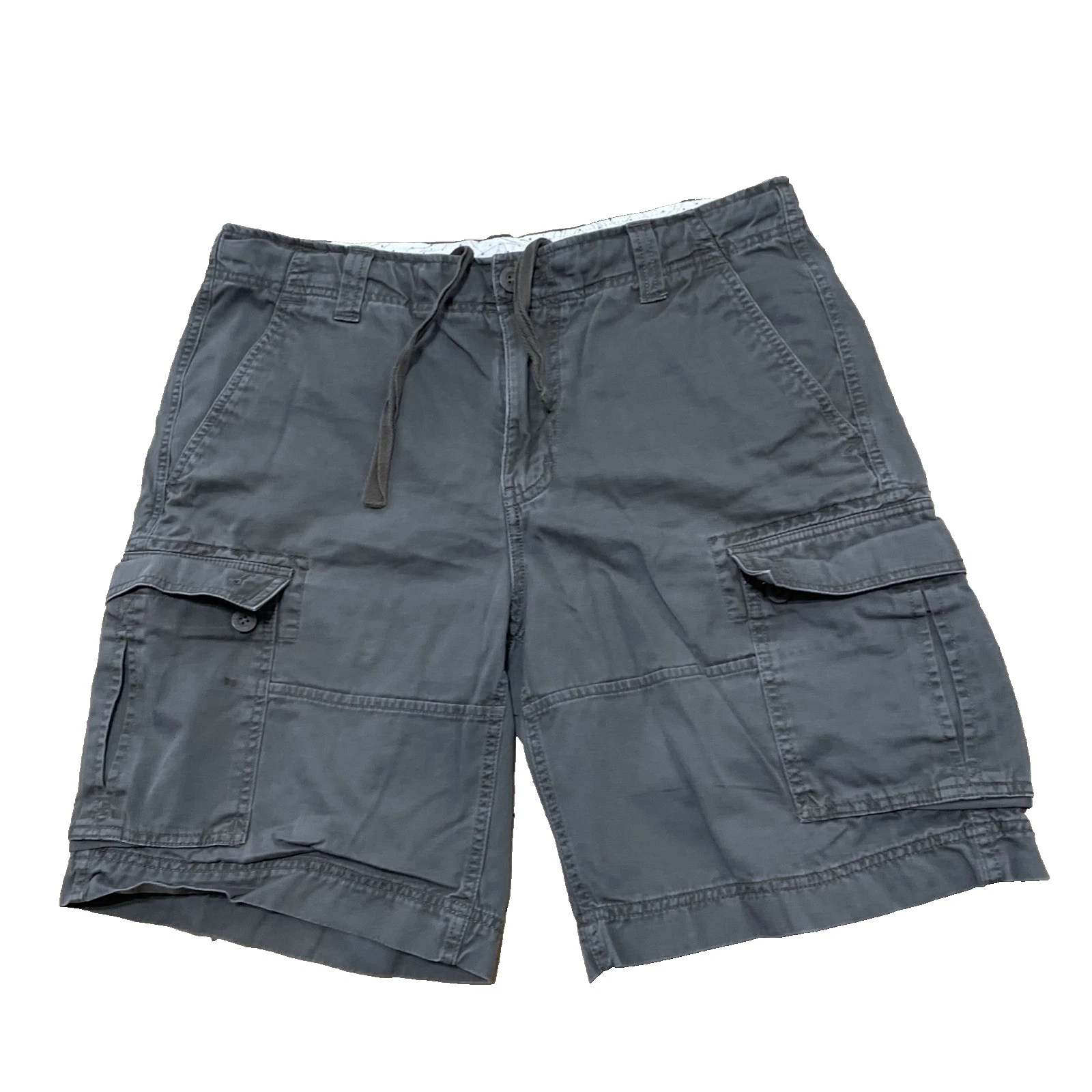 North Face y2k Cargo Shorts Men 34 Green Hiking Trail Outdoor Drawstring Pockets