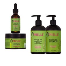 MIELLE Rosemary Mint Strengthening Hair Care Products 4Pcs Bundle Kit