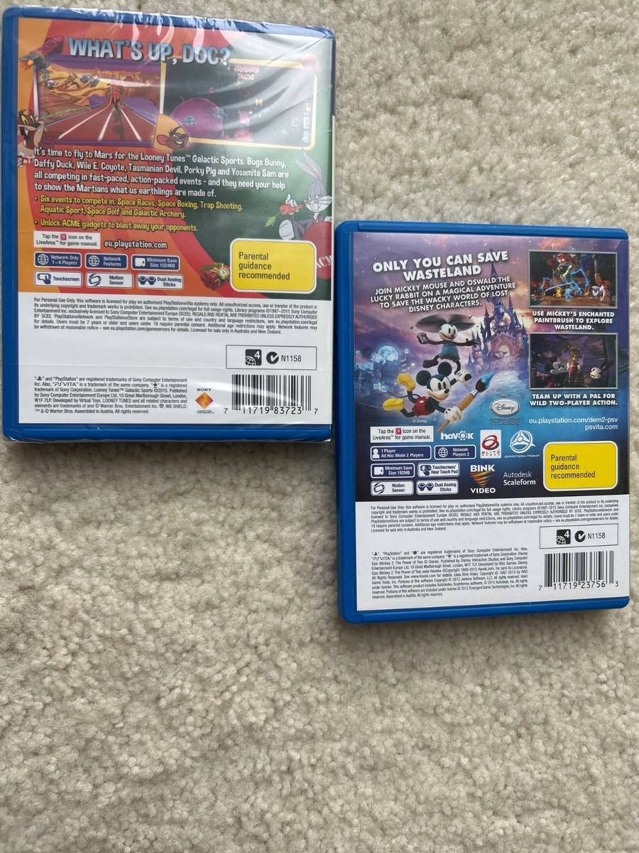 Epic Mickey 2+ULTRA RARE Looney Tunes New SEALED PlayStation Ps