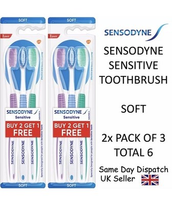 Sensodyne Sensitive Zahnbürste weiche Borsten effektive sanfte Reinigung x6