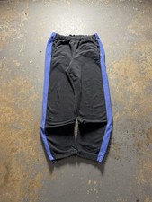 Vintage Nike Gray Tag Y2K Baggy Black Heavyweight Stripped Sweatpants-Size M