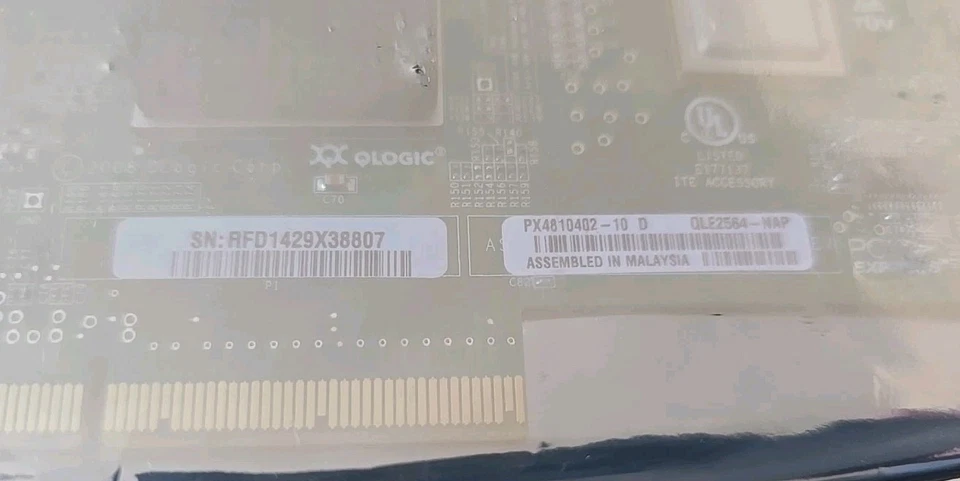 Dell QLOGIC QLE2564 Quad Port PCI-E 8Gb Fiber Channel Host Bus Adapter 0V2G17 - Image 3 of 3