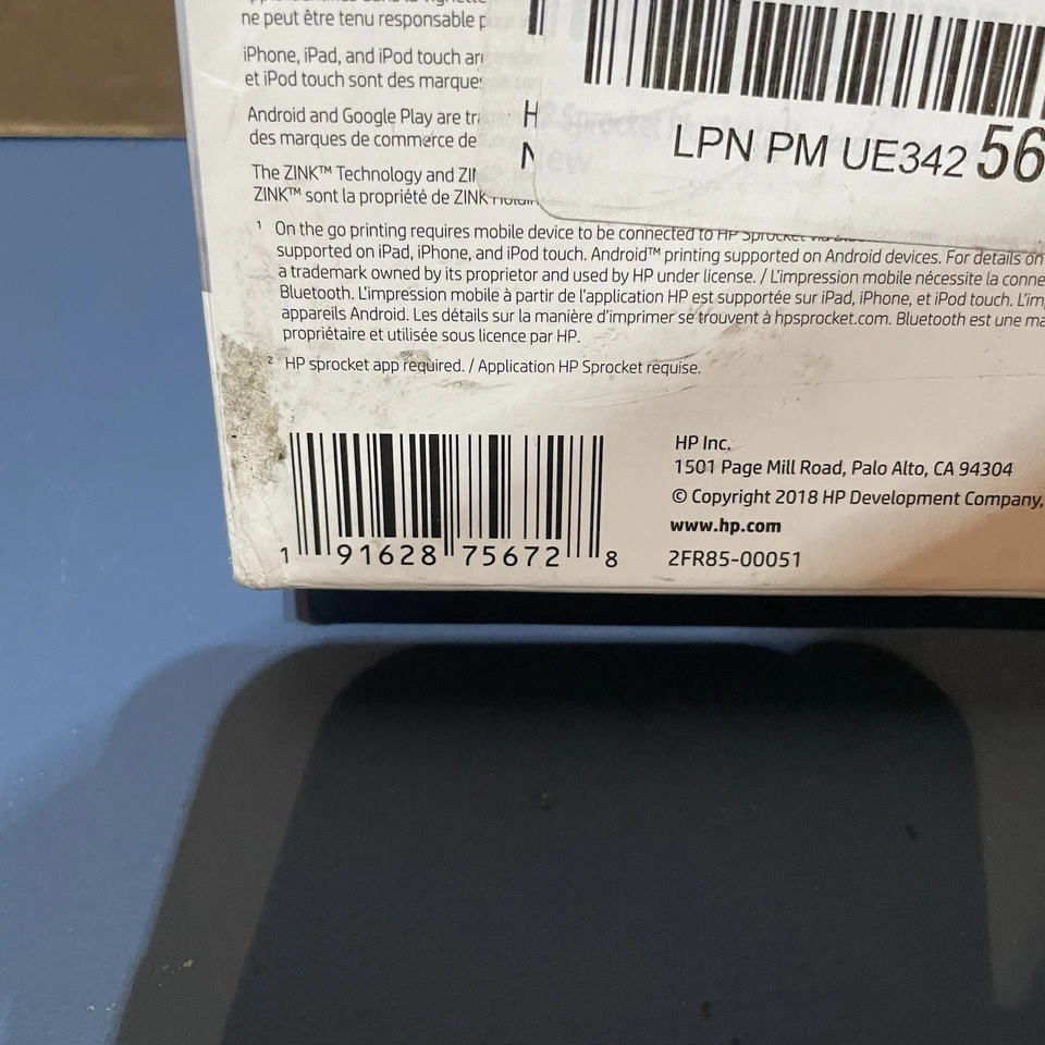 HP 2FR85A Sprocket Plus Instant Photo Printer - Plus White, Slightly Used, A2 - Image 3 of 3