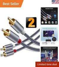 RCA Cable, 2RCA Male to 2RCA Male Stereo Audio Cables【2-Pack/4ft, Hi-Fi Sound...