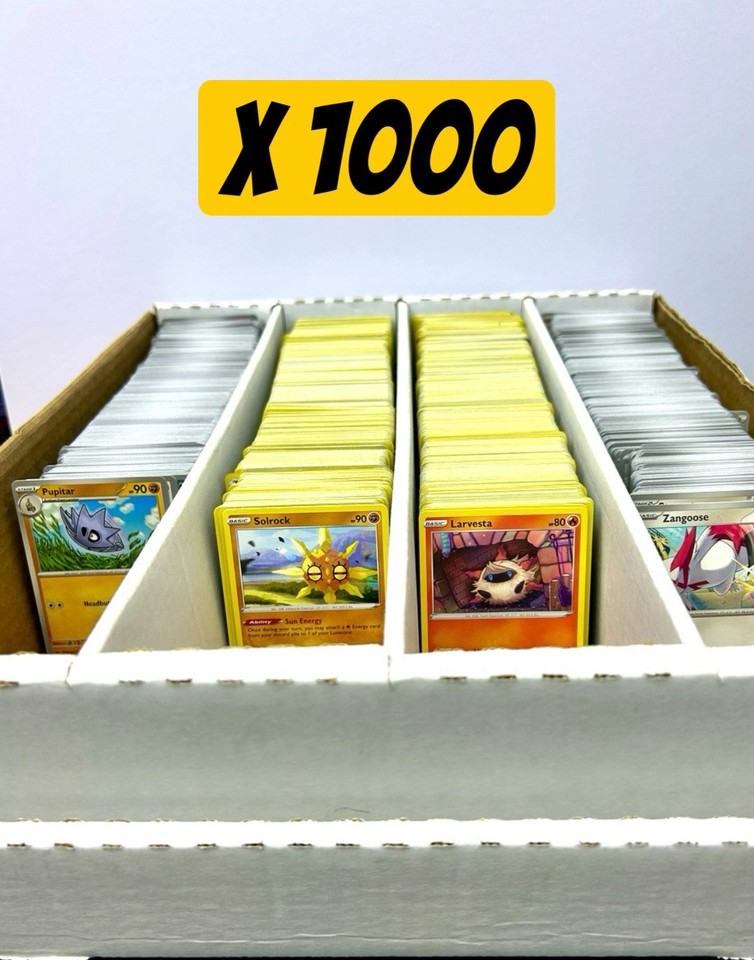 1000 CARD POKEMON TCG BULK LOT + 50 Guaranteed Holos (NM) | eBay