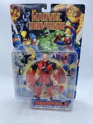 Vintage 1996 Toybiz Marvel Hall of Fame Deadpool 2 Unmasked Figure NRFB MIB
