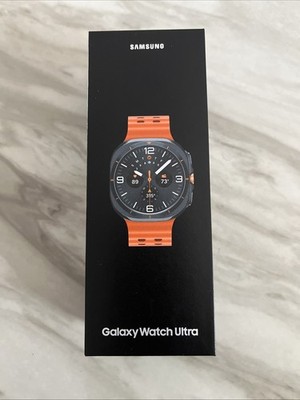 Samsung Galaxy Watch Ultra 47mm LTE Titanium Smart Watch, Titanium Gray, Orange