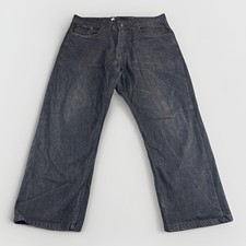 Rocawear Jeans Mens 36x28 Black Baggy Y2K Skater Grunge Hip Hop Denim Pants Rap