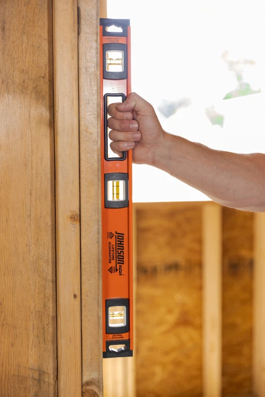 Johnson Level  1253-2400 Heavy Duty 24" I-Beam Aluminum 3 USA Made Vial Level - Image 4 of 4