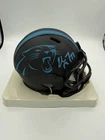 CHRISTIAN MCCAFFREY AUTOGRAPHED PANTHERS ECLIPSE MINI HELMET BECKETT COA