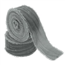 2Roll Velvet Ribbon 1-1/2"x3Yd Handmade Frayed Vintage Ribbons Light Blue