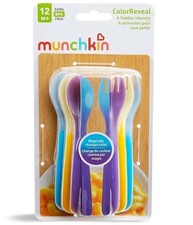 Munchkin ColorReveal Color Changing Toddler Forks Spoons, 6 Pack
