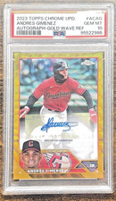 2023 Topps Chrome Update Series - Autographs Andres Gimenez #AC-AG Gold PSA 10