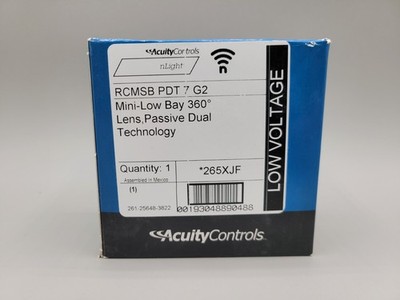 NEW Acuity Controls nLight RCMSB PDT 7 G2 Mini Low Bay 360 Lens Passive Sensor