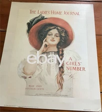 1909 Ladies Home Journal  Cover A Girls Number 1983 Aspelin Galleries 12x 10 