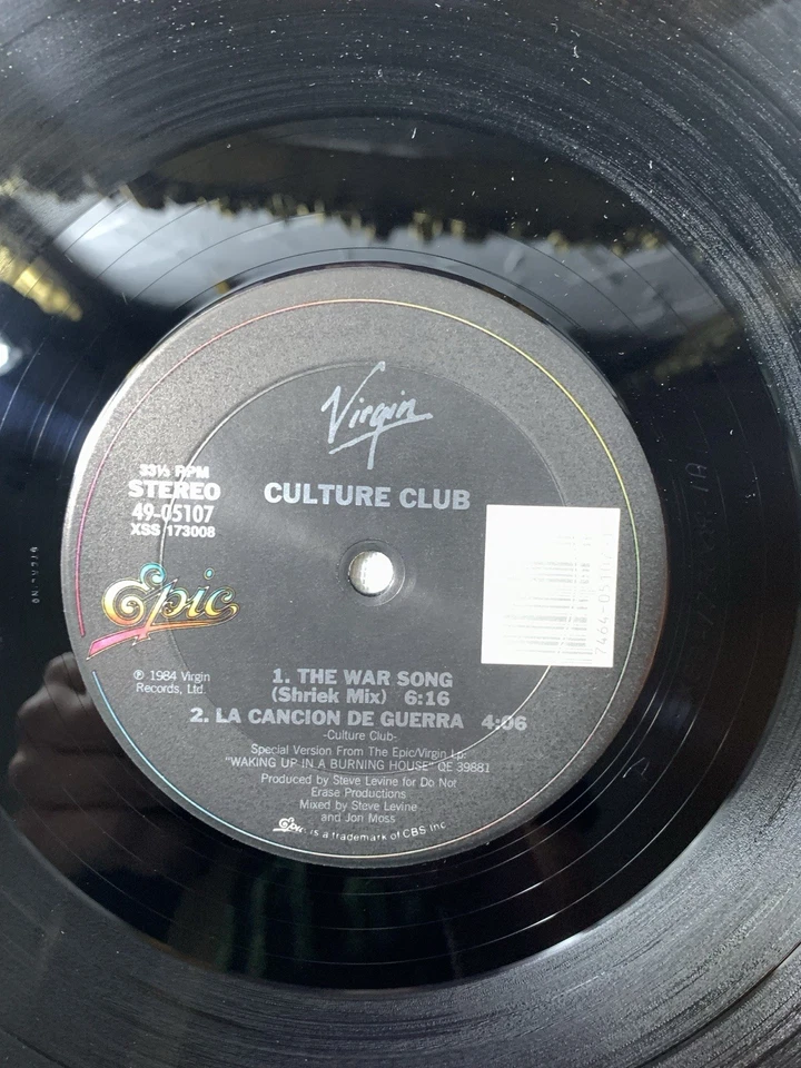 Culture Club - The War Song (Ultimate Dance Mix) 12” Vinyl 1st Press 1984 Foto 4 de 4