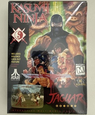 Atari Jaguar Kasumi Ninja Cartridge New Second Run Without Decal Incl Headband
