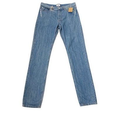 A.P.C. x RTH Shop LA Jeans Cure Indivo Delave Cotton Linen Blue APC Size 30 New