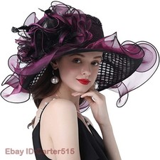 Kentucky Derby Hat Flounce Cocktail Tea Party Bridal Wedding Dress Formal Hats