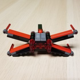 Custom Lego Star Wars: X-wing Star Fighter Lot (3) Black / Red Stealth 7140