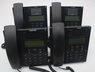 LOT OF 4  Mitel Aastra 6865i Gigabit IP Phones w/ Handsets & Curly Cords