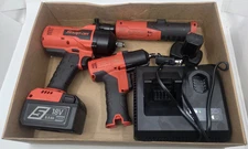 Snap-On 6 Pc 14.4/18V Cordless Ratchet/Impact Wrench Kit CX9050861RIPK