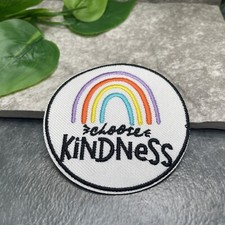 Embroidered Iron-On Sew On Patch New Free Ship Choose Kindness 2.9x2.9" A1251