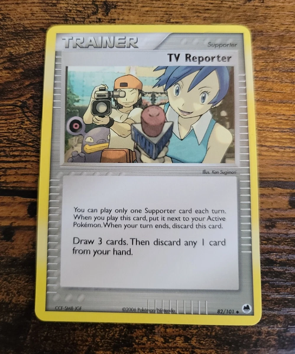 tv reporter pokemon card Trainer TV Reporter Pokemon Card 149/168 Reverse Holo