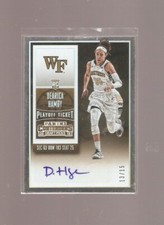 dearica hamby 2015 wnba rookie silver autograph,wake forest, las vegas aces /15