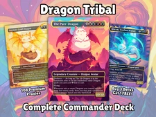 Dragon Tribal Commander Deck MTG EDH Chibi Anime Style Proxy Deck