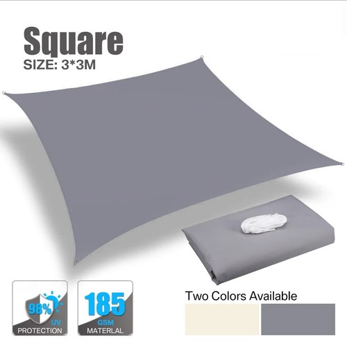 Sun Shade Sail Garden Sunscreen Awning Canopy Free Ropes Canopy Shelter Cover - Picture 32 of 52