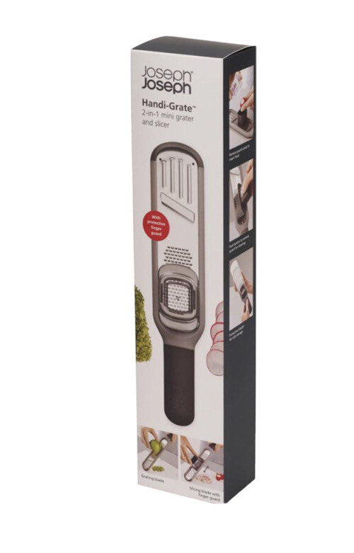 Joseph Joseph Handi-Grate 2 in 1 Mini Grater And Slicer - Grey Black (New)