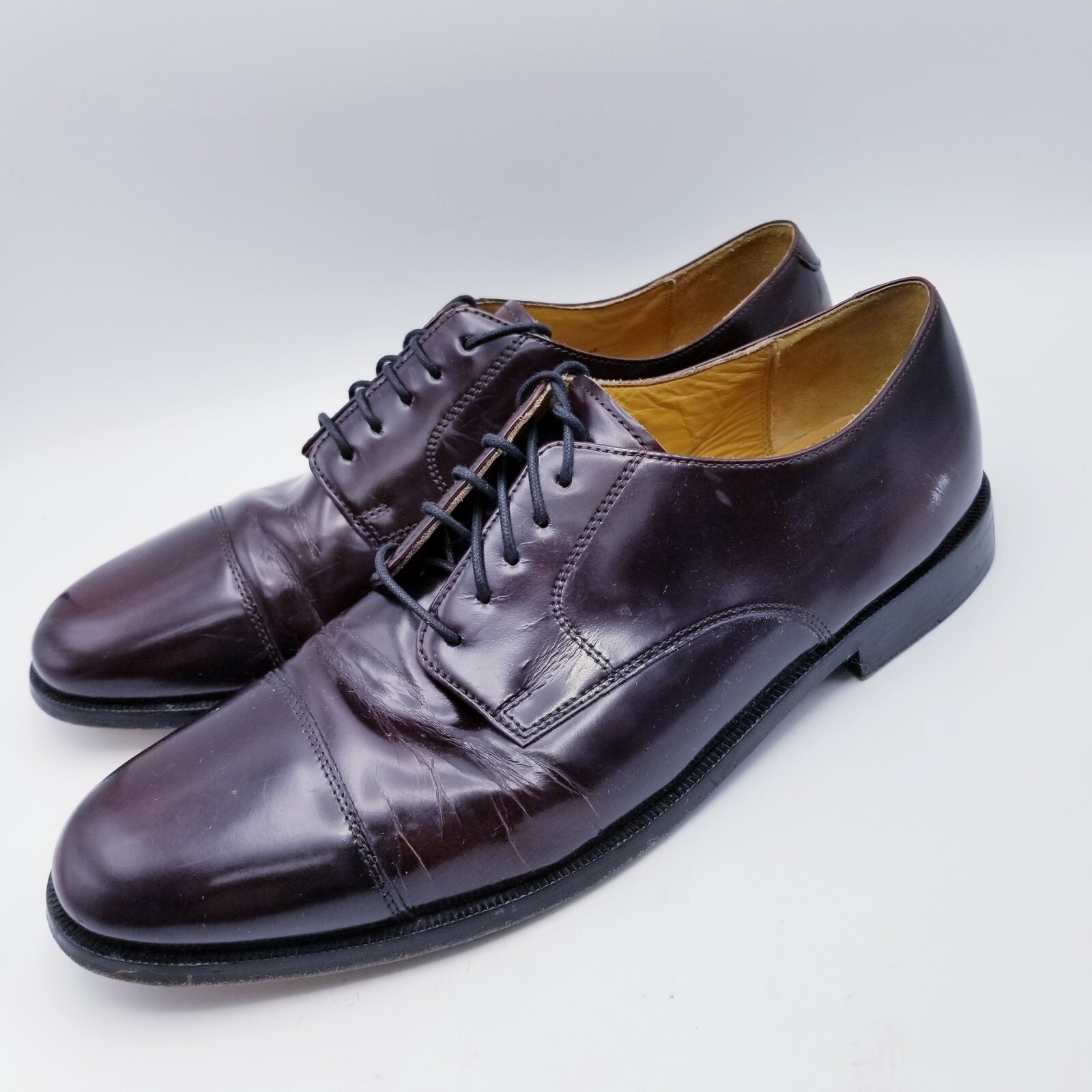 Shoes Leather Sole Cap Toe 