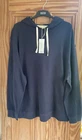 Ex-M&S Mens Loungewear Hooded Pocket Waffle Top Size S M L Navy Blue