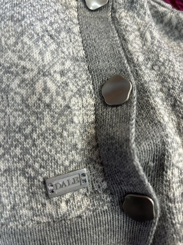Dale Of Norway Ladies Grey Fair Isle Knit Sweater Jumper - Picture 6 of 6