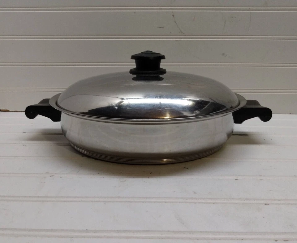 Rena Ware Utensilios de Cocina 9.5" Sartén Multi-Plata Inoxidable 2.5 Qt Sartén Salteado Olla Tapa Foto 2 de 4