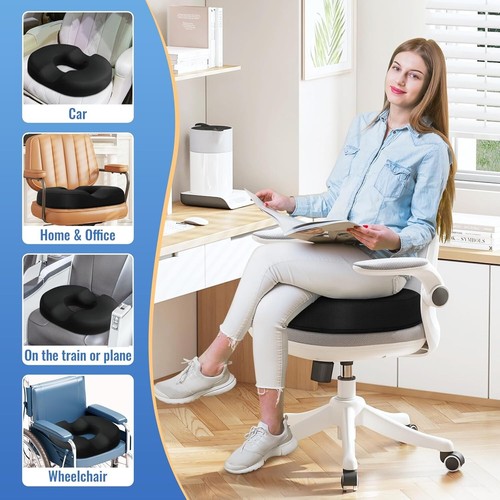 Tragbares Memory Foam Donut Kissen Kissen - Steißbein Schmerzlinderung & Hämorrhoiden - Bild 8 von 9