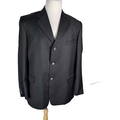 Unbranded Mens 44R Brown Small Check Guess Poly Wool Sport Coat S79