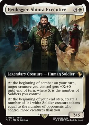 NM Extended Art Heidegger, Shinra Executive, Final Fantasy Commander, Magic, 136