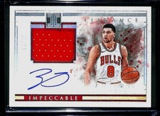 2018-19 Panini Impeccable  Relic Autograph #EV-ZLV Zach Lavine No 1 of 10