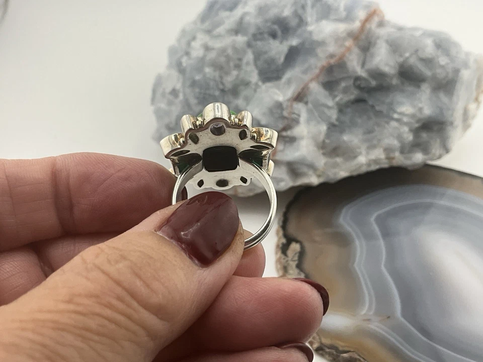 NEW NICKY BUTLER / TURQUOISE Multi GEMSTONES STERLING SILVER RING 9 - Image 4 of 4