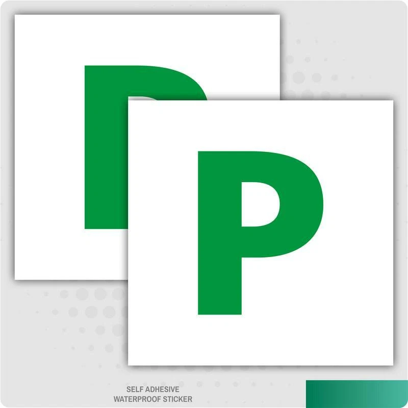 2 x New Driver P Plate Stickers Safety Car Learner Just Passed Vinyl Legal Signs - Image 1 of 1