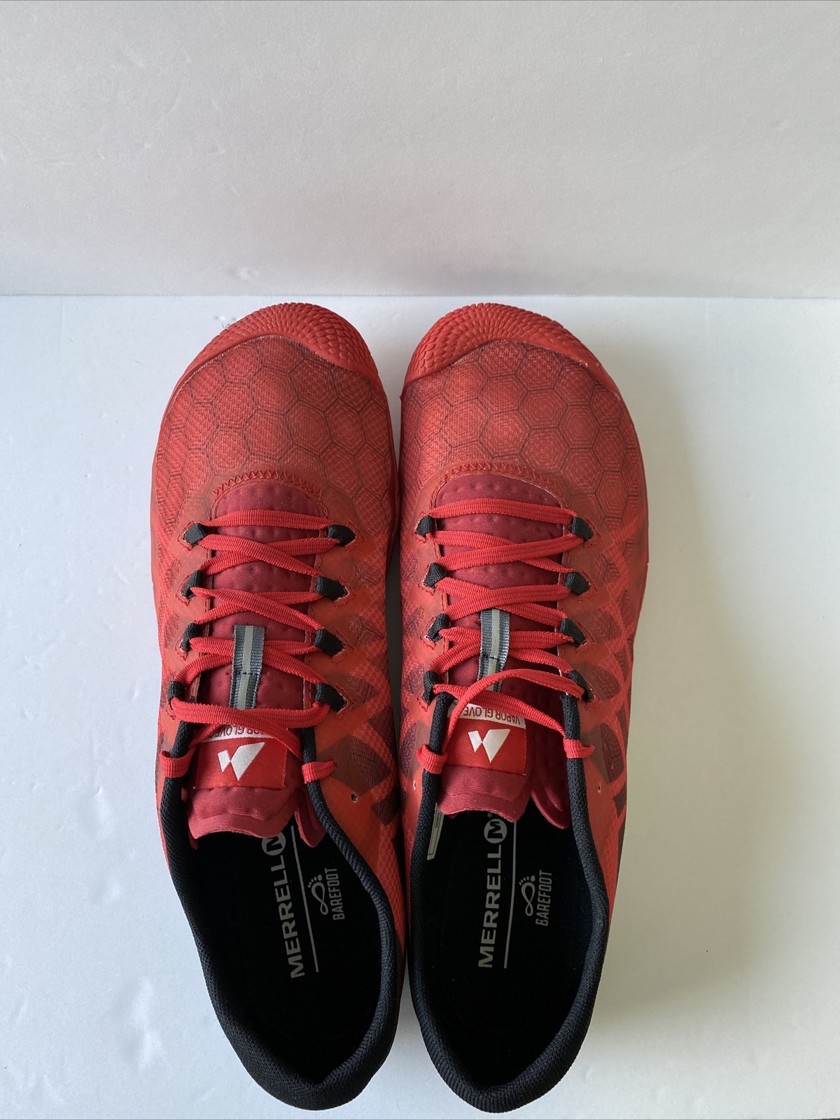 Merrell Men’s Vapor Glove 3 Size 13 Barefoot Vibram Running Shoes Red