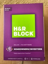 New sealed CD in Case 2017 H&R Block DELUXE Federal and State