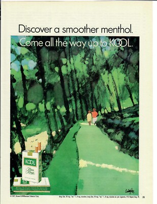 1972 Kool Vintage Print Ad Discover A Smoother Menthol Tobacco ...